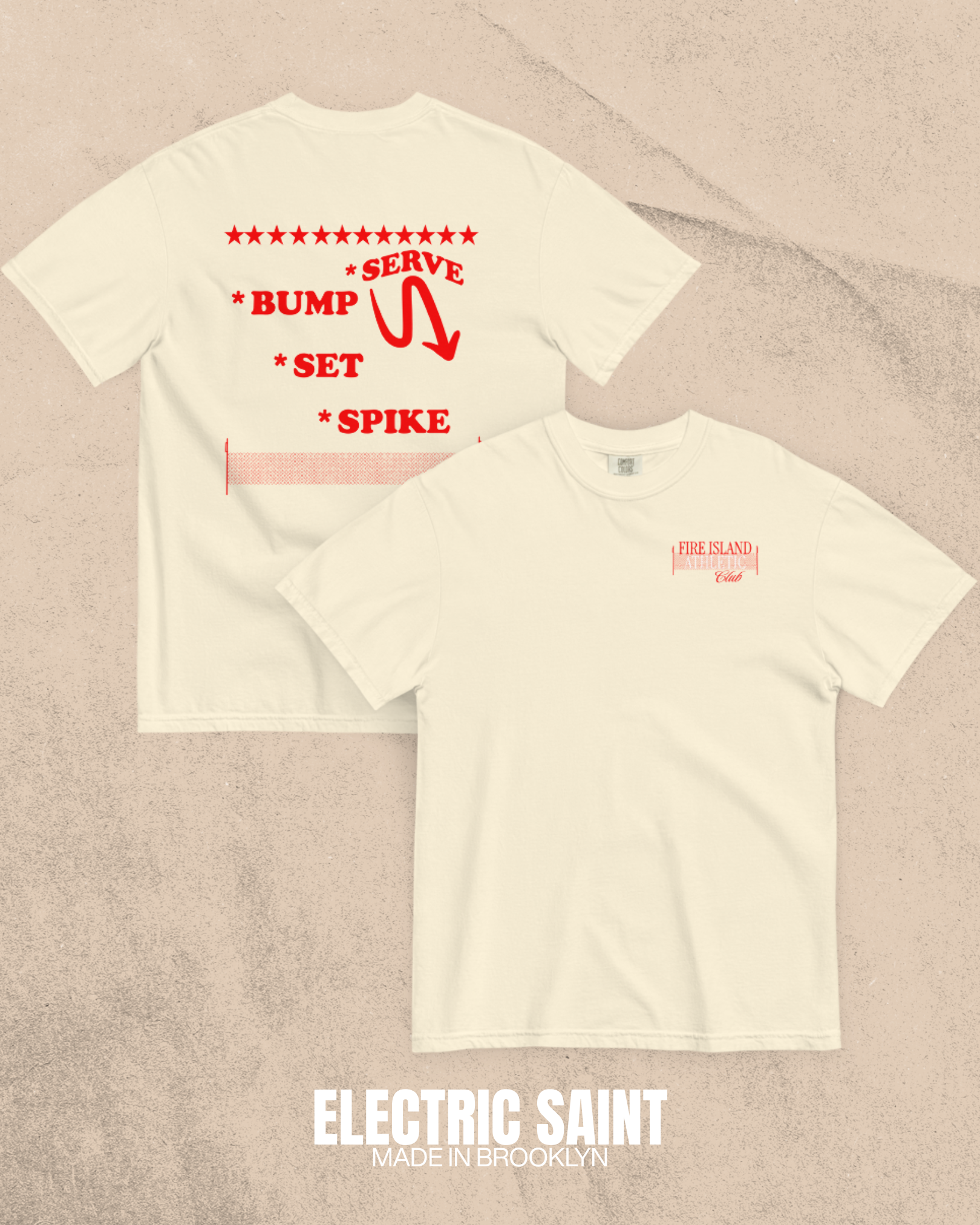 FIRE ISLAND VOLLEYBALL TEE