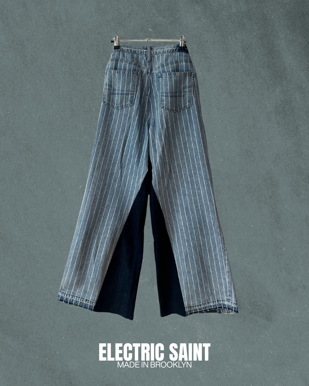 Pinstripe Straight Leg Denim