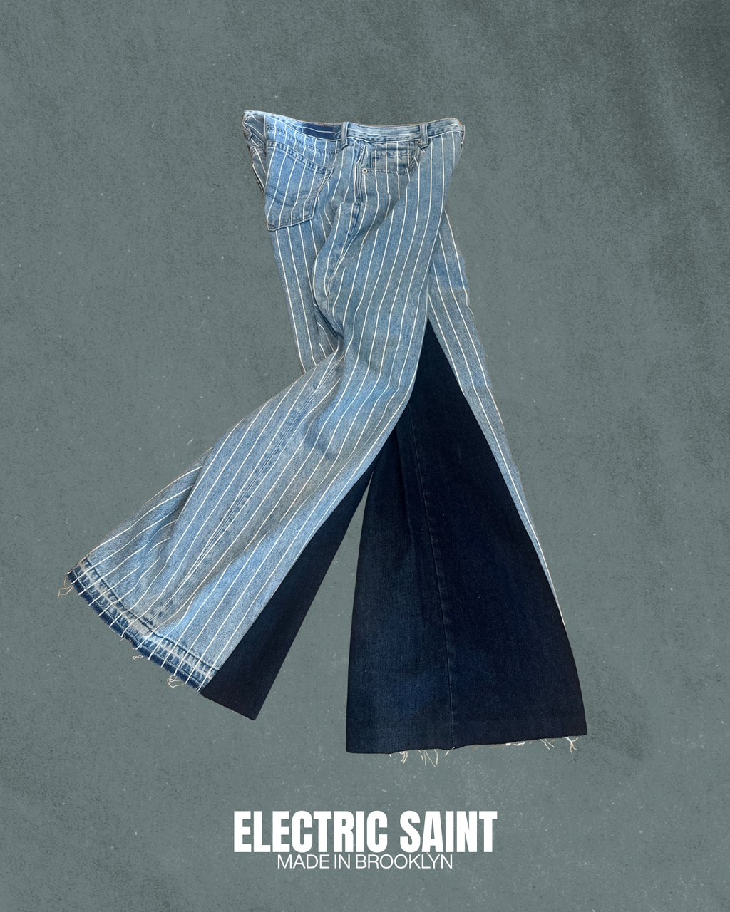 Pinstripe Straight Leg Denim