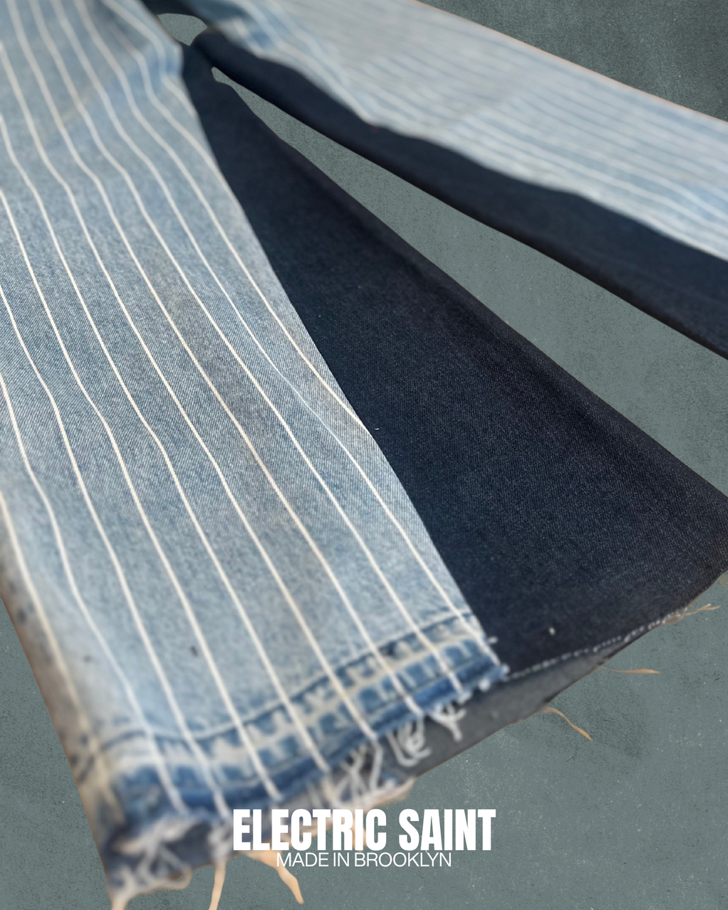 Pinstripe Straight Leg Denim