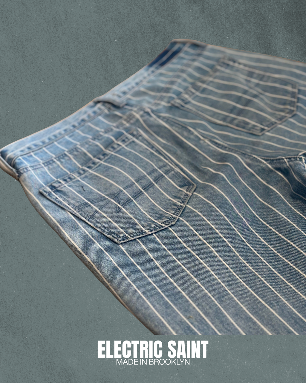 Pinstripe Straight Leg Denim