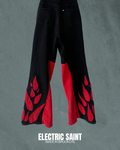 RED FLAMED FLAIR PANTS