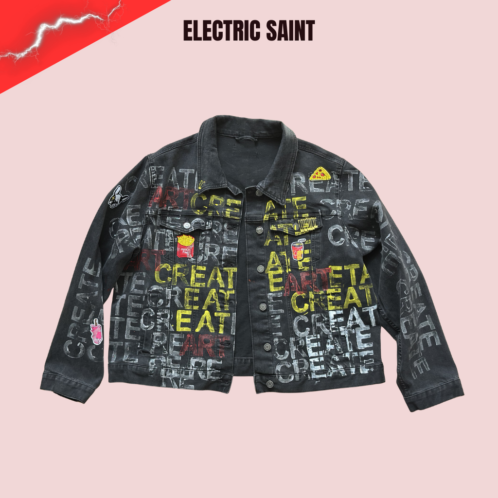 Graffiti Denim Jacket – Hand Painted Artist Design for Streetwear