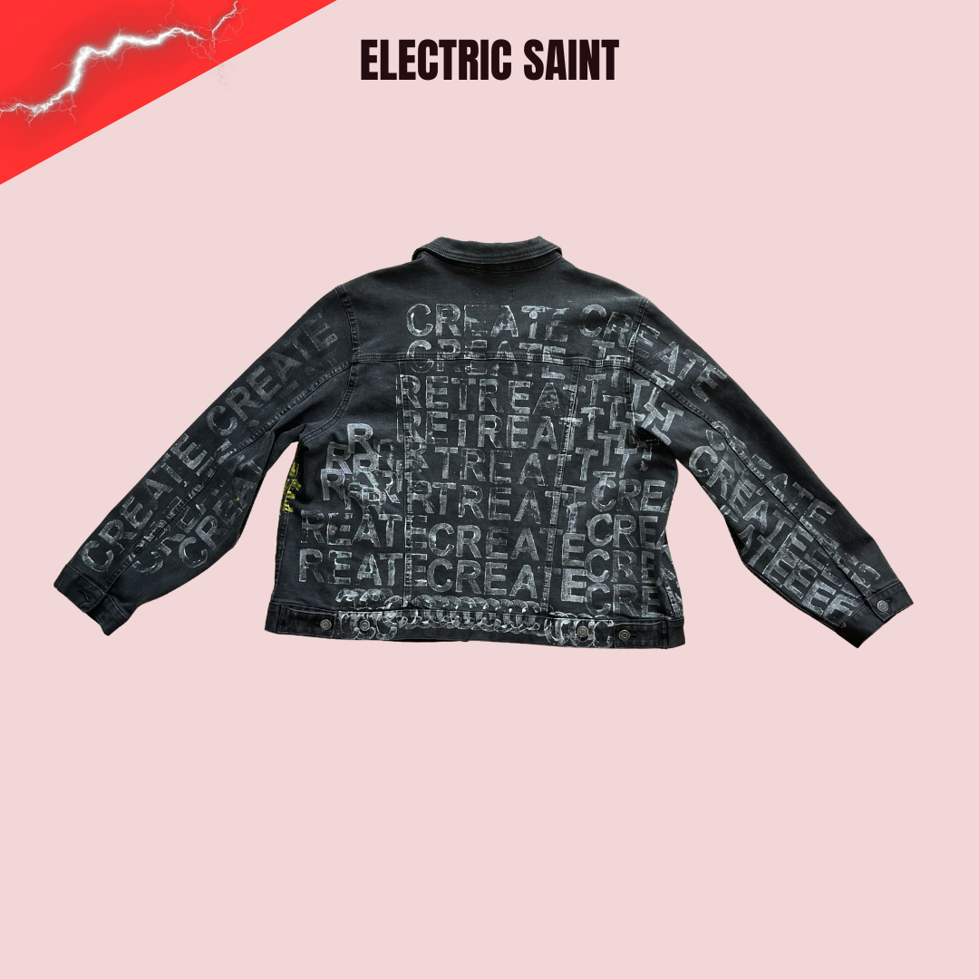 Graffiti Denim Jacket – Hand Painted Artist Design for Streetwear