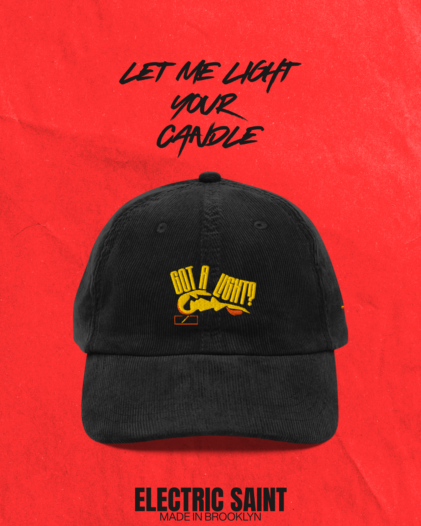 GOT A LIGHT CORDUROY CAP