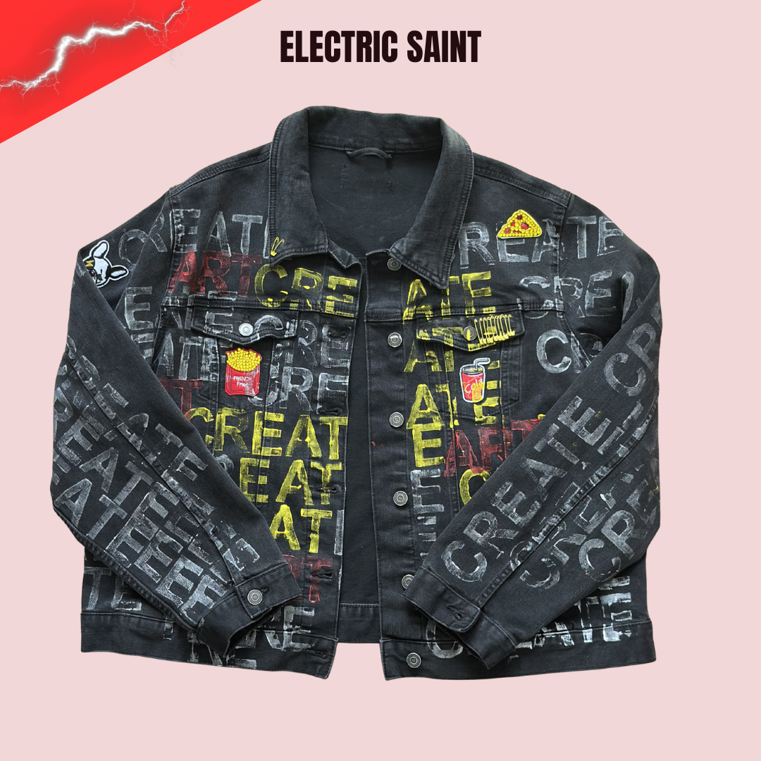 Graffiti Denim Jacket – Hand Painted Artist Design for Streetwear