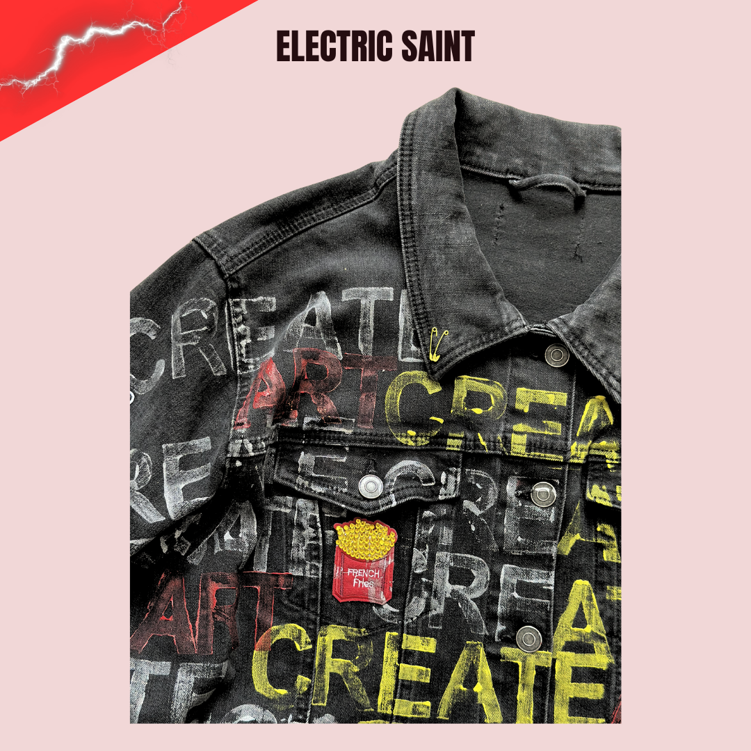 Graffiti Denim Jacket – Hand Painted Artist Design for Streetwear