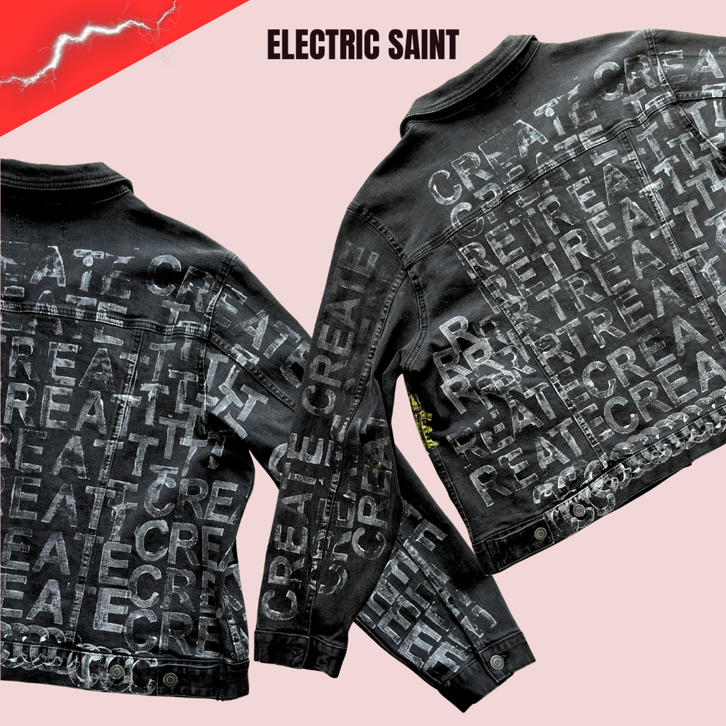 Graffiti Denim Jacket – Hand Painted Artist Design for Streetwear