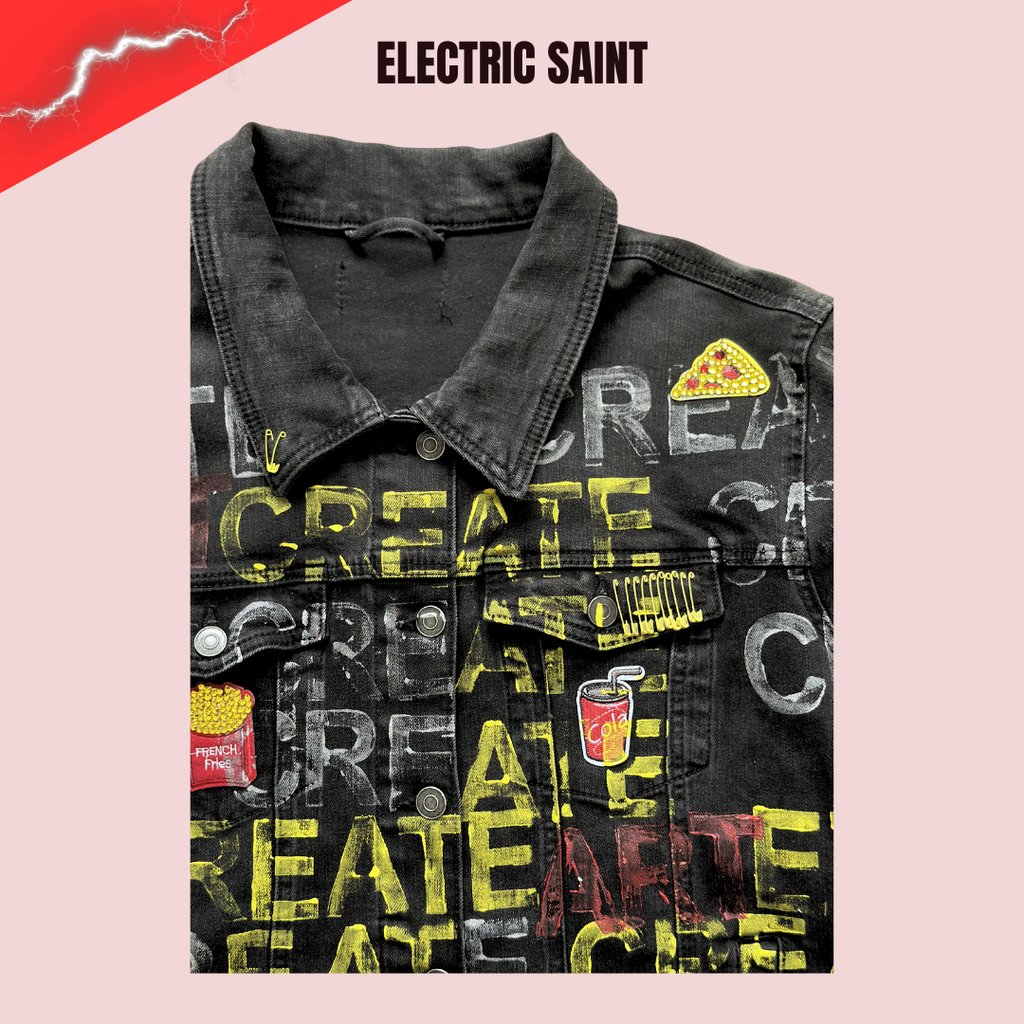 Graffiti Denim Jacket – Hand Painted Artist Design for Streetwear