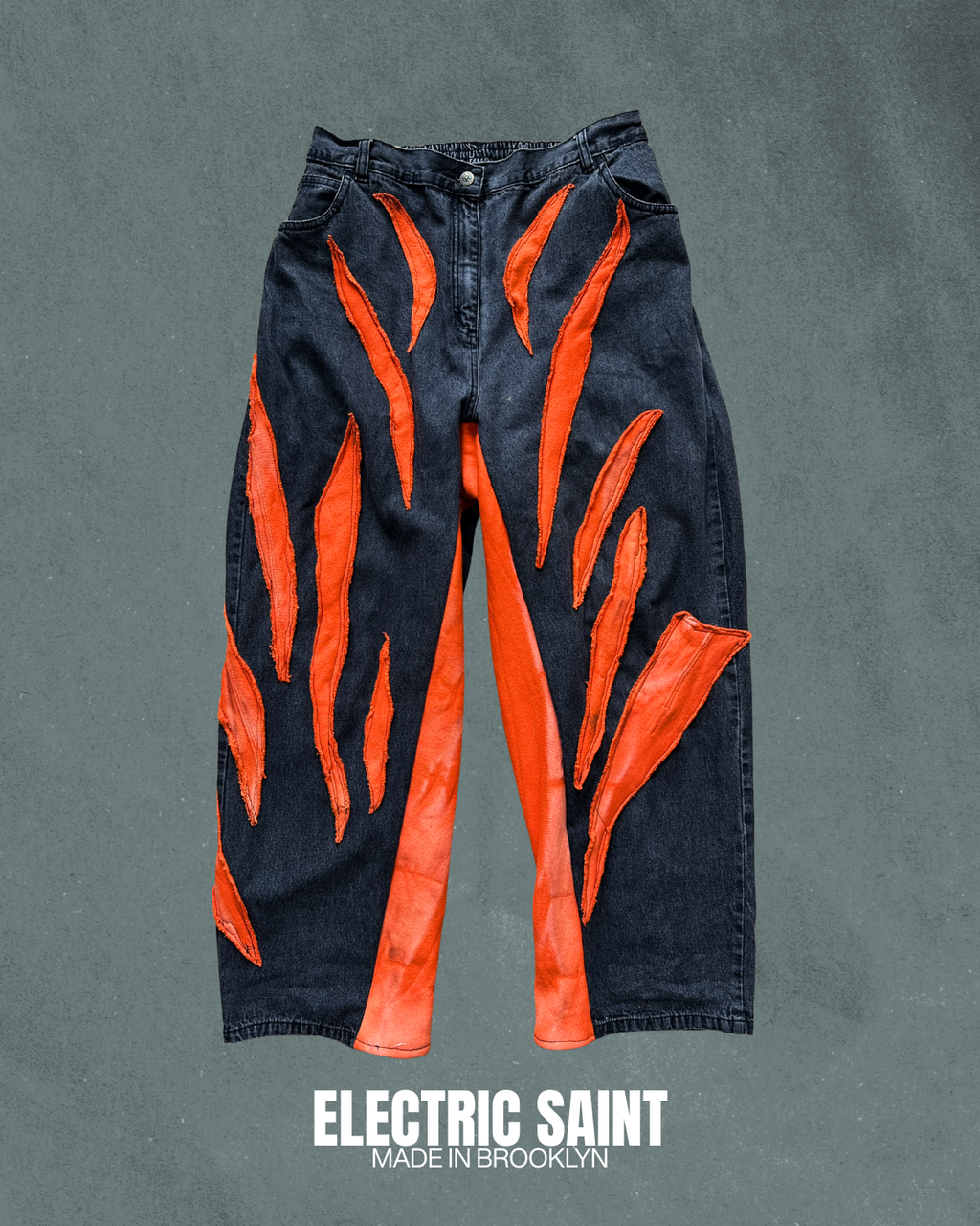 EYE OF THE TIGER 32/30 Custom Denim Jeans